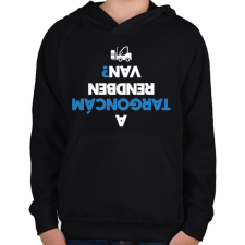 PRINTFASHION Felborult targoncás - Gyerek kapucnis pulóver - Fekete gyerek pulóver, kardigán