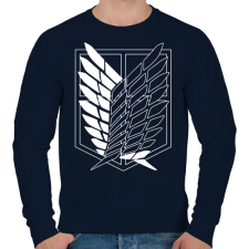 PRINTFASHION Felderítő egység minta (AOT) - Férfi pulóver - Sötétkék férfi pulóver, kardigán