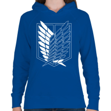 PRINTFASHION Felderítő egység minta (AOT) - Női kapucnis pulóver - Királykék női pulóver, kardigán