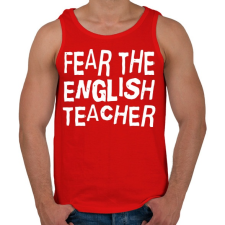 PRINTFASHION Félelem az angol tanártól! - Férfi atléta - Piros atléta, trikó