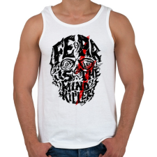 PRINTFASHION Félelem - Férfi atléta - Fehér atléta, trikó