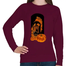 PRINTFASHION Félelmetes - Női pulóver - Bordó