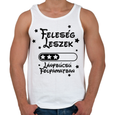 PRINTFASHION Feleség leszek Lánybúcsú folyamatban - Férfi atléta - Fehér