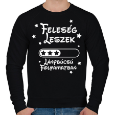 PRINTFASHION Feleség leszek Lánybúcsú folyamatban - Férfi pulóver - Fekete férfi pulóver, kardigán