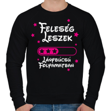 PRINTFASHION Feleség leszek Lánybúcsú folyamatban - Férfi pulóver - Fekete férfi pulóver, kardigán
