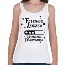 PRINTFASHION Feleség leszek Lánybúcsú folyamatban - Női atléta - Fehér női trikó