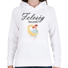 PRINTFASHION Feleség leszek! - Női kapucnis pulóver - Fehér