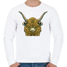 PRINTFASHION Felföldi marha - Férfi pulóver - Fehér