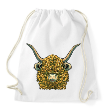 PRINTFASHION Felföldi marha - Sportzsák, Tornazsák - Fehér tornazsák