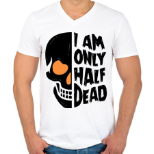 PRINTFASHION Félholt - Férfi V-nyakú póló - Fehér férfi póló