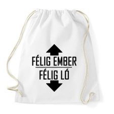 PRINTFASHION Félig ember, félig ló - Sportzsák, Tornazsák - Fehér tornazsák