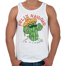 PRINTFASHION Feliz Navidad - Férfi atléta - Fehér atléta, trikó