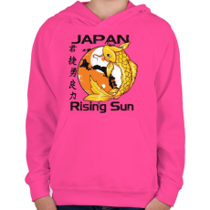 PRINTFASHION Felkelő nap - Gyerek kapucnis pulóver - Fukszia