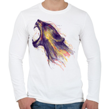 PRINTFASHION Fellobban - Férfi hosszú ujjú póló - Fehér férfi póló