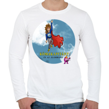 PRINTFASHION feltoltes - Férfi hosszú ujjú póló - Fehér férfi póló