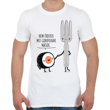 PRINTFASHION Felvállalós sushi - Férfi póló - Fehér férfi póló