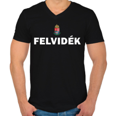 PRINTFASHION Felvidék - Férfi V-nyakú póló - Fekete