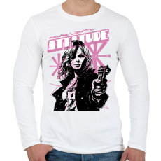 PRINTFASHION Feminista - Férfi hosszú ujjú póló - Fehér