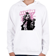 PRINTFASHION Feminista - Gyerek kapucnis pulóver - Fehér