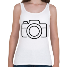 PRINTFASHION fényképezőgép  - Női atléta - Fehér női trikó