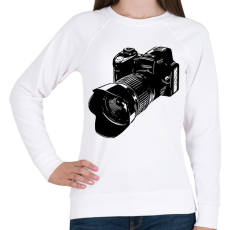 PRINTFASHION Fényképezőgép  - Női pulóver - Fehér