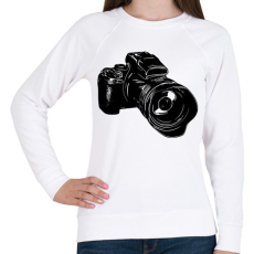 PRINTFASHION Fényképezőgép  - Női pulóver - Fehér
