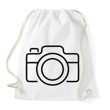 PRINTFASHION fényképezőgép  - Sportzsák, Tornazsák - Fehér tornazsák