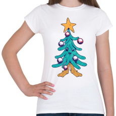 PRINTFASHION Fenyőfa - Női póló - Fehér