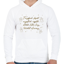 PRINTFASHION Fenyőfánk díszeit - Férfi kapucnis pulóver - Fehér férfi pulóver, kardigán