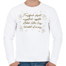 PRINTFASHION Fenyőfánk díszeit - Férfi pulóver - Fehér