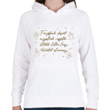 PRINTFASHION Fenyőfánk díszeit - Női kapucnis pulóver - Fehér női pulóver, kardigán