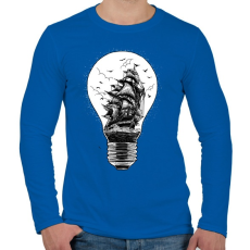 PRINTFASHION Fényvitorlás - Férfi hosszú ujjú póló - Királykék