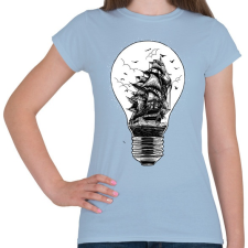 PRINTFASHION Fényvitorlás - Női póló - Világoskék női póló