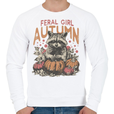 PRINTFASHION Feral Girl Autumn - Férfi pulóver - Fehér férfi pulóver, kardigán