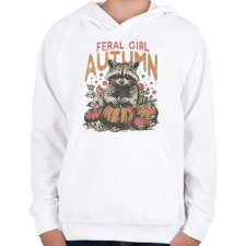 PRINTFASHION Feral Girl Autumn - Gyerek kapucnis pulóver - Fehér gyerek pulóver, kardigán