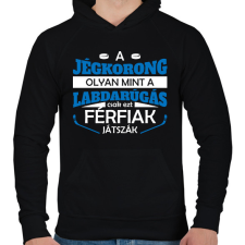 PRINTFASHION Férfiak játszák - Férfi kapucnis pulóver - Fekete férfi pulóver, kardigán