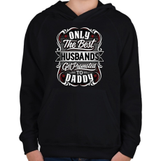 PRINTFASHION Férj - Apa - Gyerek kapucnis pulóver - Fekete