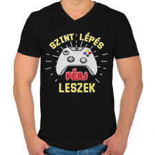 PRINTFASHION Férj leszek - Férfi V-nyakú póló - Fekete férfi pulóver, kardigán