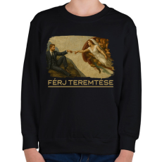 PRINTFASHION Férj teremtése - Gyerek pulóver - Fekete
