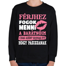 PRINTFASHION Férjhez fogok menni.. - Gyerek pulóver - Fekete gyerek pulóver, kardigán