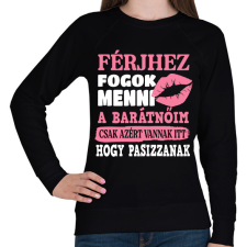 PRINTFASHION Férjhez fogok menni.. - Női pulóver - Fekete női pulóver, kardigán