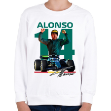PRINTFASHION Fernando-Alonso - Gyerek pulóver - Fehér gyerek pulóver, kardigán