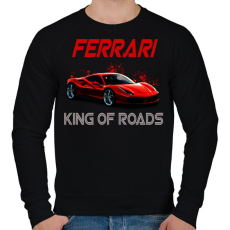 PRINTFASHION FERRARI KING OF ROADS - Férfi pulóver - Fekete