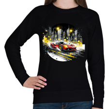 PRINTFASHION Ferrari - Női pulóver - Fekete női pulóver, kardigán