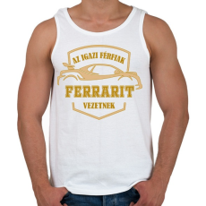 PRINTFASHION Ferrari sofőr - Férfi atléta - Fehér