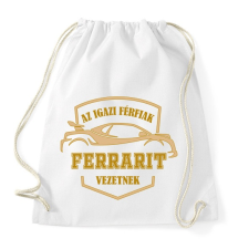 PRINTFASHION Ferrari sofőr - Sportzsák, Tornazsák - Fehér tornazsák