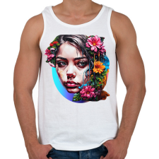 PRINTFASHION Festékes lány - Férfi atléta - Fehér atléta, trikó