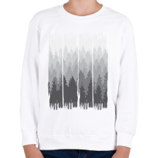 PRINTFASHION Festett erdő - Gyerek pulóver - Fehér gyerek pulóver, kardigán