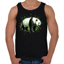 PRINTFASHION Festett panda - Férfi atléta - Fekete atléta, trikó