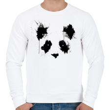 PRINTFASHION Festett panda - Férfi pulóver - Fehér férfi pulóver, kardigán